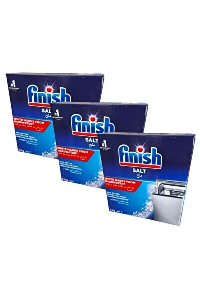 Finish 3 Pieces Dishwasher Salt, 2 kg