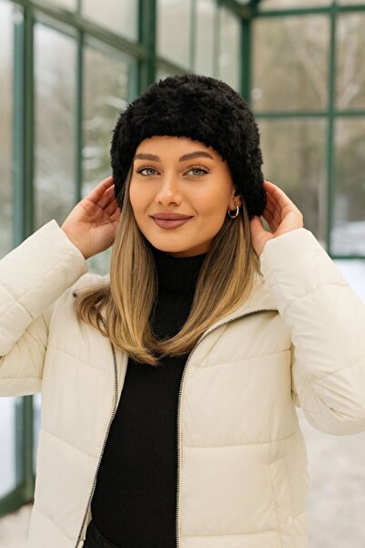 stravis Căciulă neagră de pluș