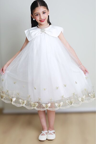 gmax Girls' dress, classic elegance with embroidery and patterns