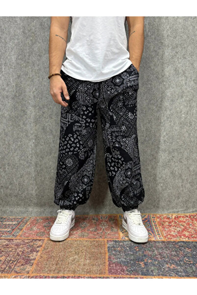 FıttingRoom Patterned Half Jogger with Elastic Waistband