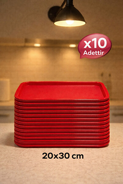 PEARSTORE 10adet 20x30 No0 Fast Food Tepsisi - , Servis Tepsisi , - Sunum Tep...