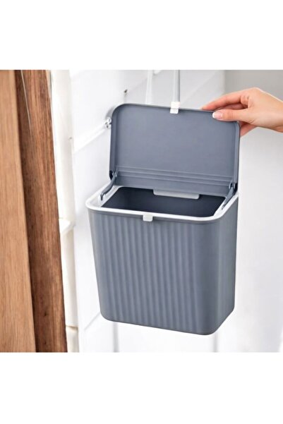 RES Dolap Kapağına Asılan Kapaklı Büyük boy Çöp Kovası – Mutfak Tezgah Altı A...
