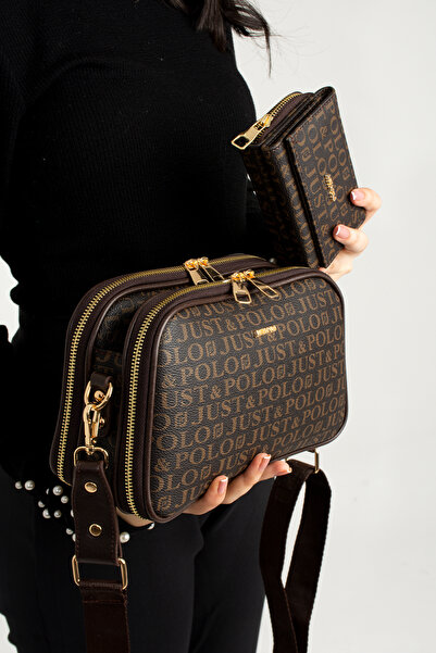 Just Polo JP Women's Water Resistant Print Patterned 5 Compartment Crossbody ...