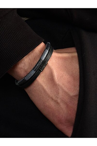 voqplus Erkek Deri Bileklik BL0105