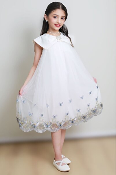 gmax Girls' dress, classic elegance with embroidery and patterns