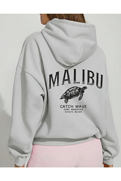 Mayer Butik Hanorac unisex pentru bărbați/femei, din bumbac imprimat Malibu, ...