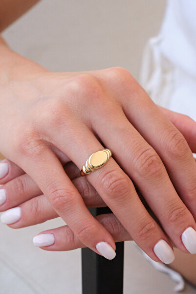 LİLAK KUYUMCULUK 14 Ayar Altın Şovalye Kişiselleştirilebilir Yüzük