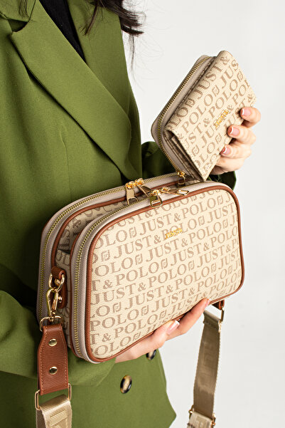 Just Polo JP Women's Water Resistant Print Patterned 5 Compartment Crossbody ...