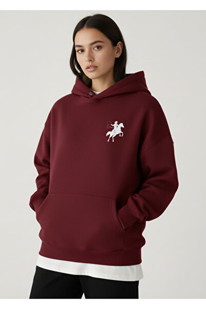 Mayer Butik Unisex Men/Women Cowboy Custom Printed Cotton Oversized Hooded Sw...