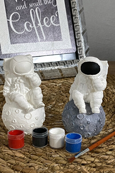 aubadecandles 3D Astronot 2’li Kendin Boya Seti DIY