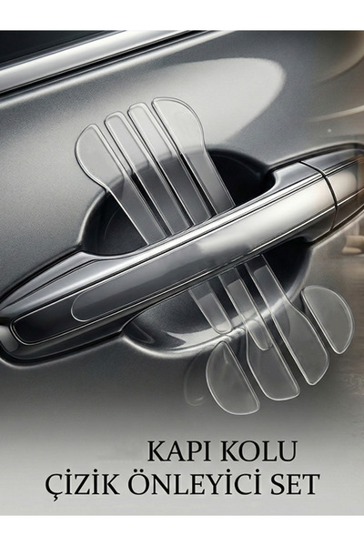 kcr oto Premium 8'li Oto Kapı Kolu Çizik Önleyici & Koruyucu Set – Karbon Gör...