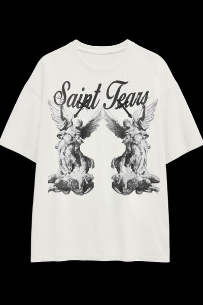 MAYDAY CULTURE Tricou oversize din bumbac imprimat DTF, unisex, pentru femei ...