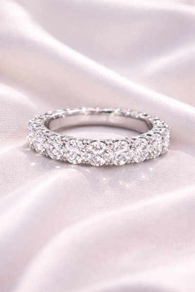 Laboratuvar Pırlantası Lp 14 ayar beyaz altın kaplama Kararmaz, garantili tam...