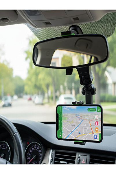 Premium Dikiz Aynası Telefon Tutucu – 360 Derece