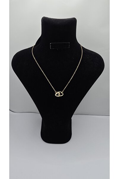ahsenaksesuar2025 Stainless Steel Gold Color Three-Dimensional 2-Piece Heart ...