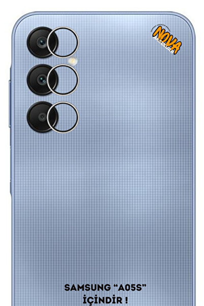 cepmoda زجاج حماية لعدسة الكاميرا المعدنية من سامسونج جالاكسي 'A05S' - فضي