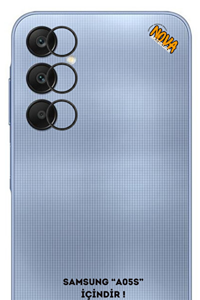 cepmoda زجاج حماية لعدسة الكاميرا المعدنية من سامسونج جالاكسي 'A05S' - أسود