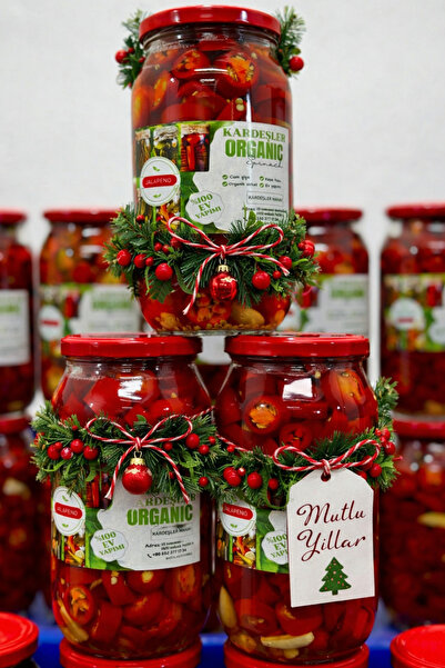 Kardeşler organik 3 Adet kırmızı jalapeno turşusu