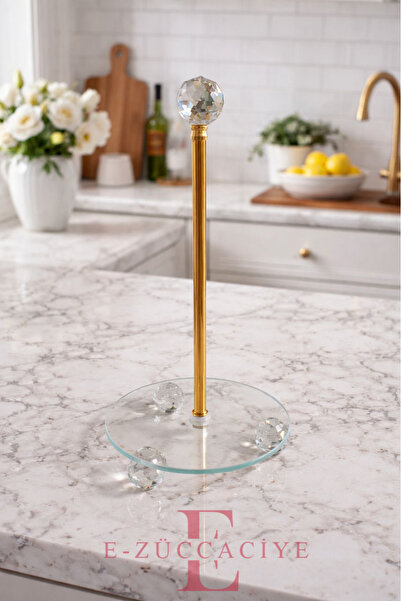E Züccaciye Elmas Ayaklı Dekoratif Rulo Peçetelik- Lüx Organizer Düzenleyici