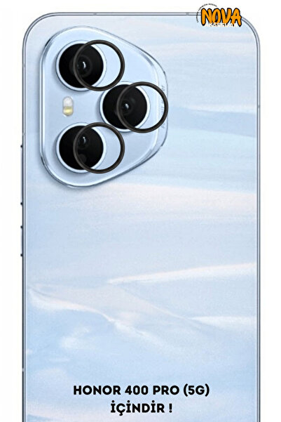 cepmoda Honor'400 Pro (5g)' Metal Camera Lens Protector Glass - Black
