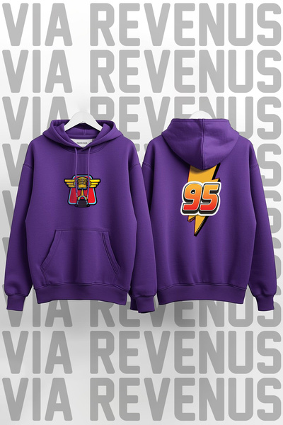 Vordevia Piston Cup 95 față și spate cu imprimeu Unisex supradimensionat cu g...