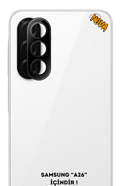 cepmoda Samsung Galaxy'A26' Metal Camera Lens Protective Glass - Black
