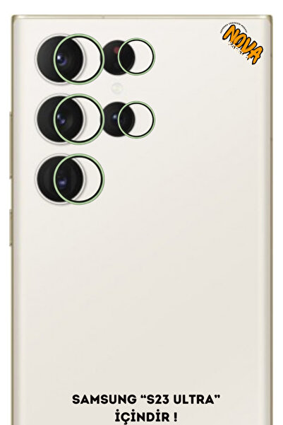 cepmoda Samsung Galaxy'S23 Ultra' Metal Camera Lens Protector Glass - Green
