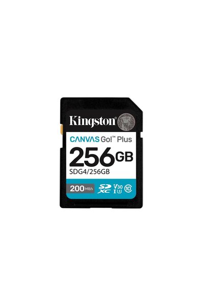 Kingston بطاقة ذاكرة SDG4-256GB 256GB SDXC Canvas Go Plus Gen4 200MB/s C10 UH...