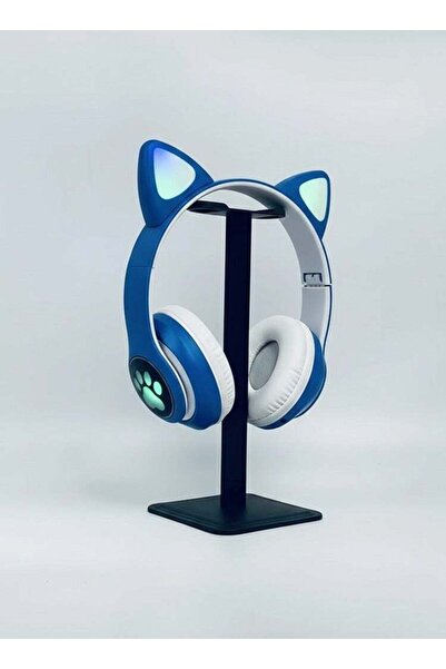 Generic Wireless Headphones for Kids with Colorful LED Lights - Blue