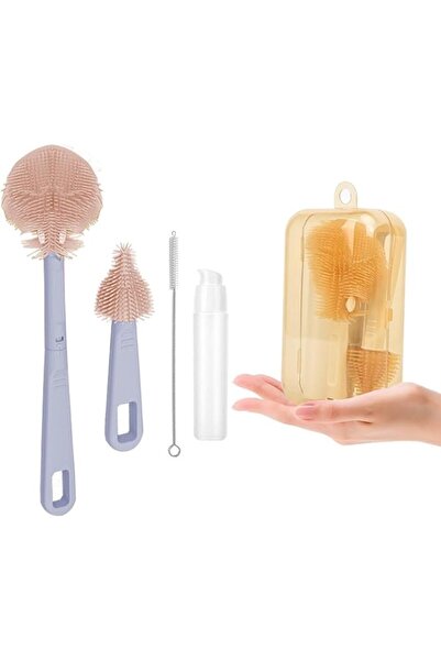 Arabest Baby Bottle Brush, Portable Travel Bottle Cleaner Kit for Cleaning, B...