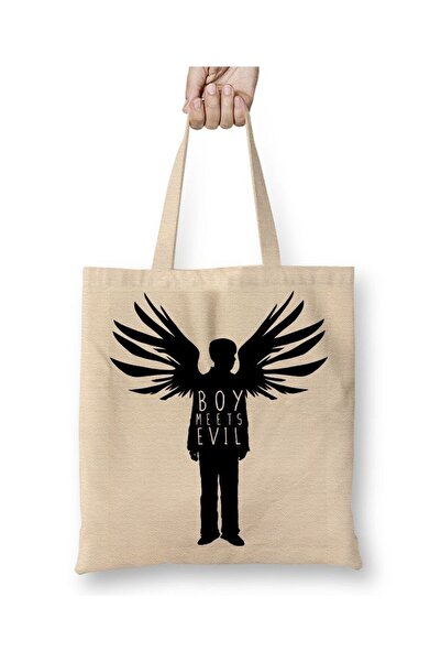 Toyaso Bts Wings Jhope Boy Meets Evil Geantă de pânză albă cu mâner lung Gean...