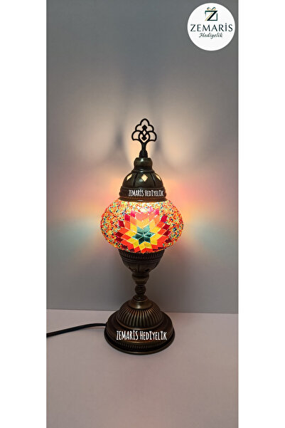 ZEM ARİS HEDİYELİK Handmade Authentic Mosaic Table Lamp (High Size)
