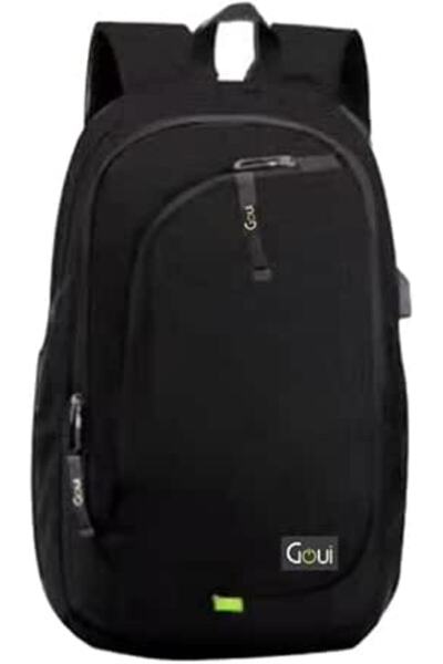 GOUİ Curve Backpack with USB Port, 20L Capacity, Black