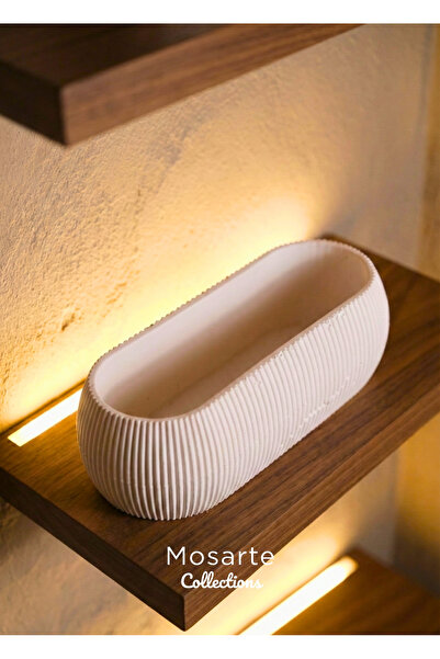 Mosarte مزهرية بتصميم بيضاوي حديث ومضلع / قطعة ديكور