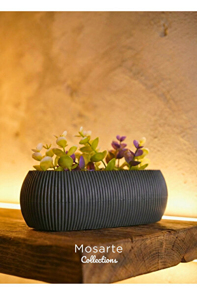 Mosarte مزهرية بتصميم بيضاوي حديث ومضلع / قطعة ديكور