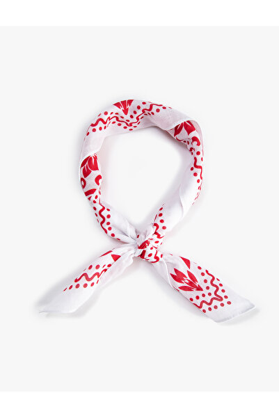 Koton Women's Red Bandana Patterned Cotton