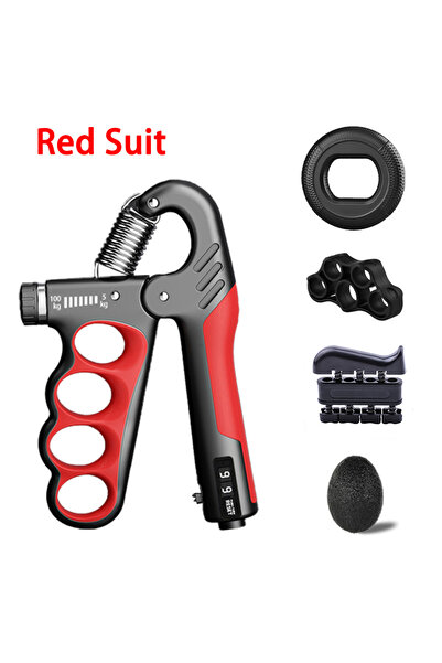 Choice Red-5pcs 5-60/100/150kg Grip Strength Gym Wrist Expander Hand Strength...
