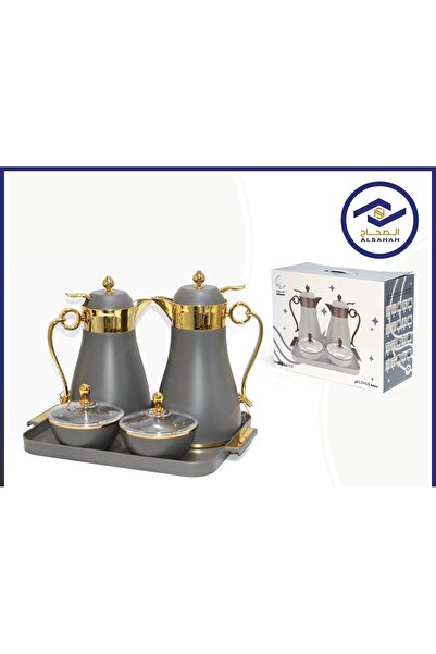 ALSAHA 5-piece hospitality set: 1-liter and 0.6-liter thermoses, sugar bowl, ...