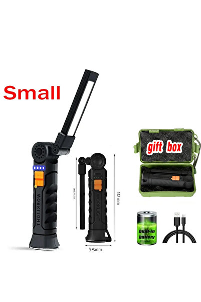 Heinast مصباح عمل LED صغير الحجم قابل للتعتيم وقابل لإعادة الشحن عبر منفذ USB...