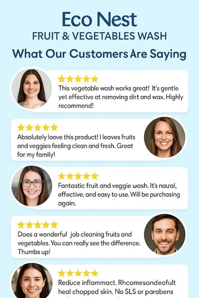 Bionatura Organic Fruit & Vegetable Wash – 750ml, Plant-Based Produce Cleaner