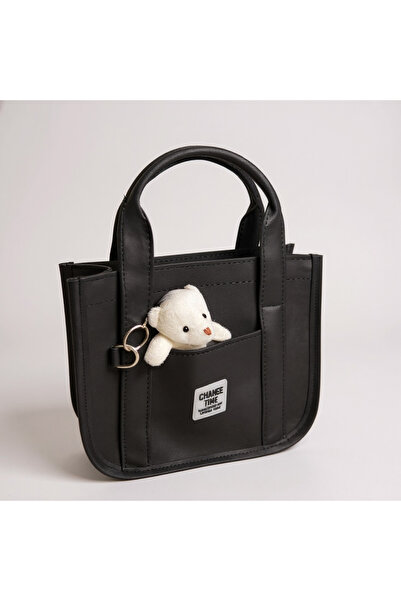 TİNKA ÇANTA Ayıcıklı, Buzzy Kumaş, Kadın El, Kol ve Omuz Çantası