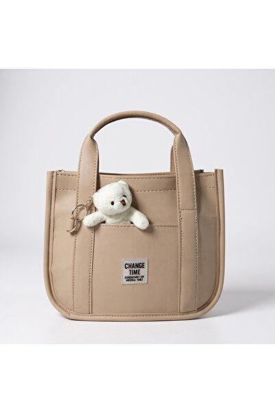 TİNKA ÇANTA Ayıcıklı, Buzzy Kumaş, Kadın El, Kol ve Omuz Çantası