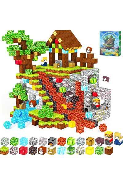 POAT 150 PCS Magnetic Cubes, Magnetic Tiles Building Blocks for Kids Ages 3-12