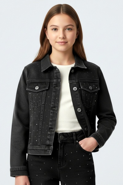 Dmb Girl's Stone Detailed Denim Jacket