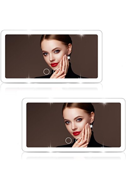 Arabest Car Sun Visor Vanity Mirror with 3 Light Modes & 80 LEDs, Rechargeabl...