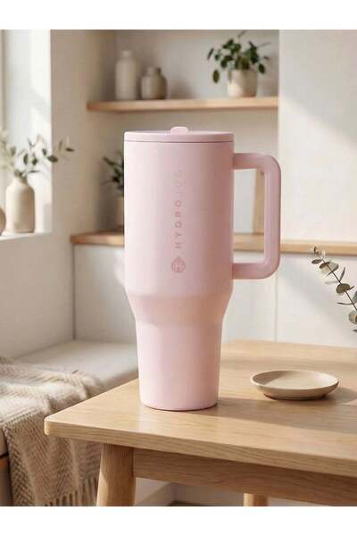 hydrojug Traveler - 32oz Water Bottle with Handle & Flip Straw - Cup Holder F...