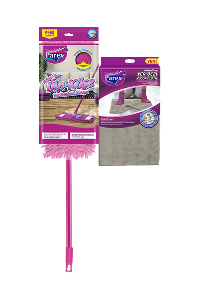 Parex Mikrofiber Dip Köşe Yer Temizlik Sistemi ve Mikrofiber Yer Bezi Paketi