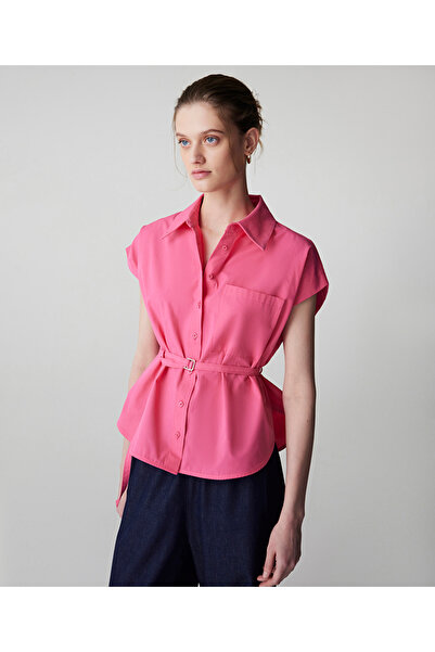 İpekyol Metal tokalı poplin gömlek