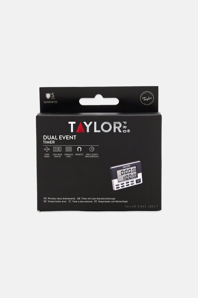 Taylor Kitchen Timer With Alarm Switch, Black