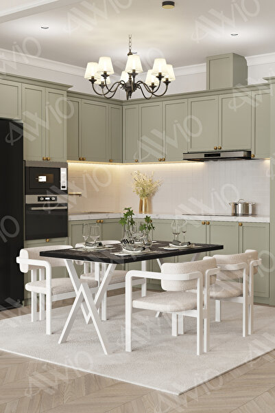 ah assel home Tokyo Demonte Sandalye 80x120 Yemek Masası Mutfak Masası Salon ...